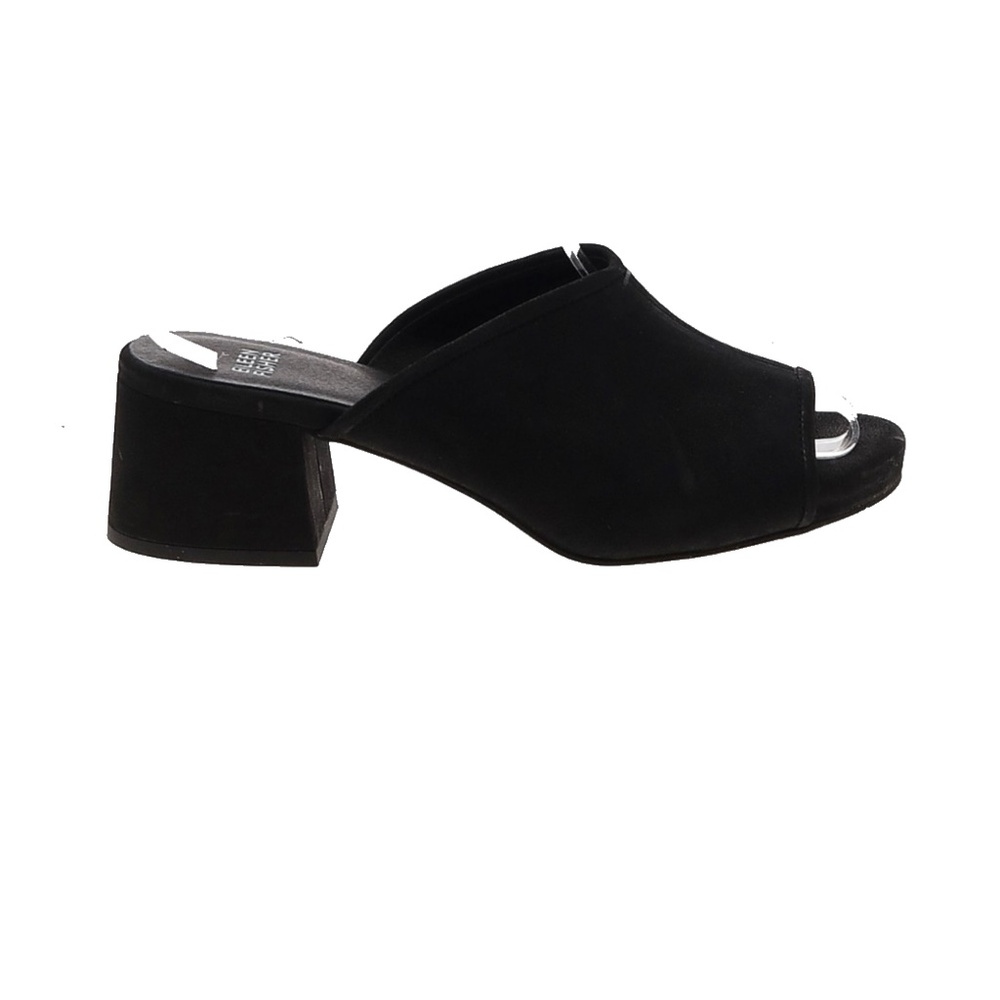 EILEEN FISHER black leather mule/clog  sandals size 9
